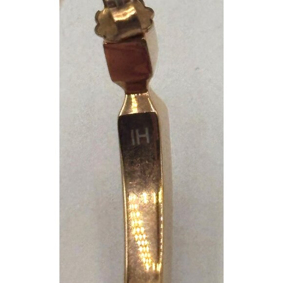 India Michs Gold-Tone Curved Oval Hoop Earrings - Picture 7 of 8